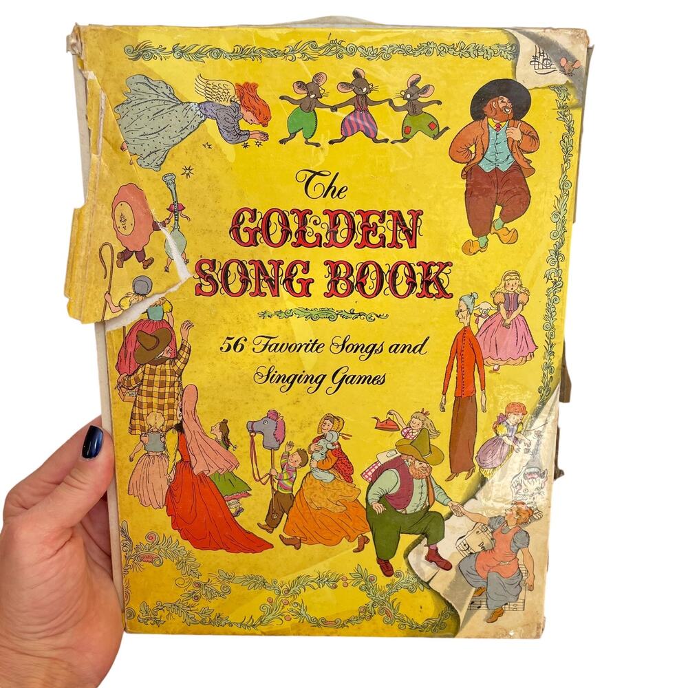 The Golden Song Book Vintage 1963 Hardcover 56 Songs & Games Music Illustrated